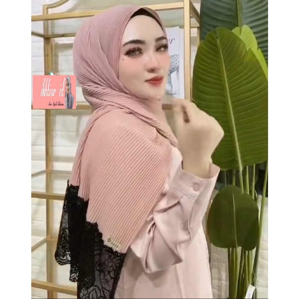 (PROMO) PASHIMNA PLISKET RENDA BRUKAT / PASHMINA PLISKET BROKAT BAHAN DIAMOND PREMIUM