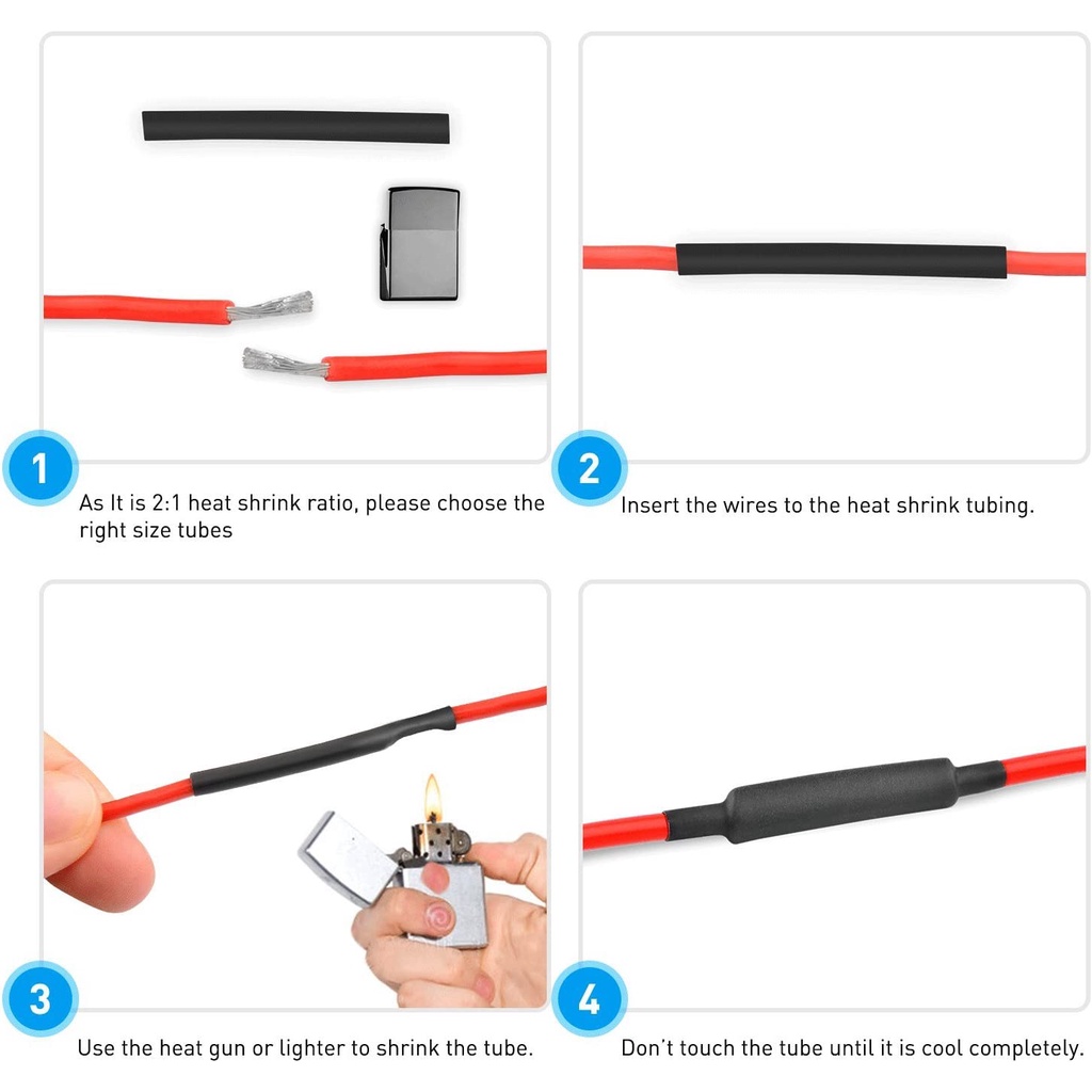 Heat Shrink Kabel Bakar 164 - Konektor Penyambung Kabel Isolasi Bakar 164 - Heat Shrink Tube Isolasi Bakar Kabel Selang 164