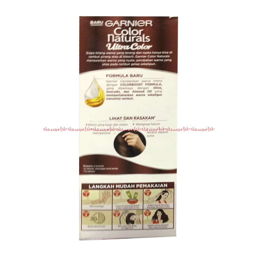 Garnier Color Natural 6.2 Plum Red Merah Plum Cat Rambut Ultra Color Hair Color Pewarna
