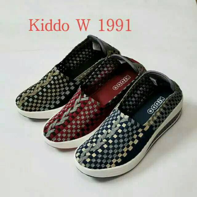 Sepatu Rajut Anyaman KIDDO W1991 Wedges ORIGINAL