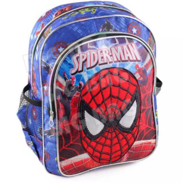 Tas ransel anak laki-laki karakter spiderman LED mata nyala - tas ransel anak