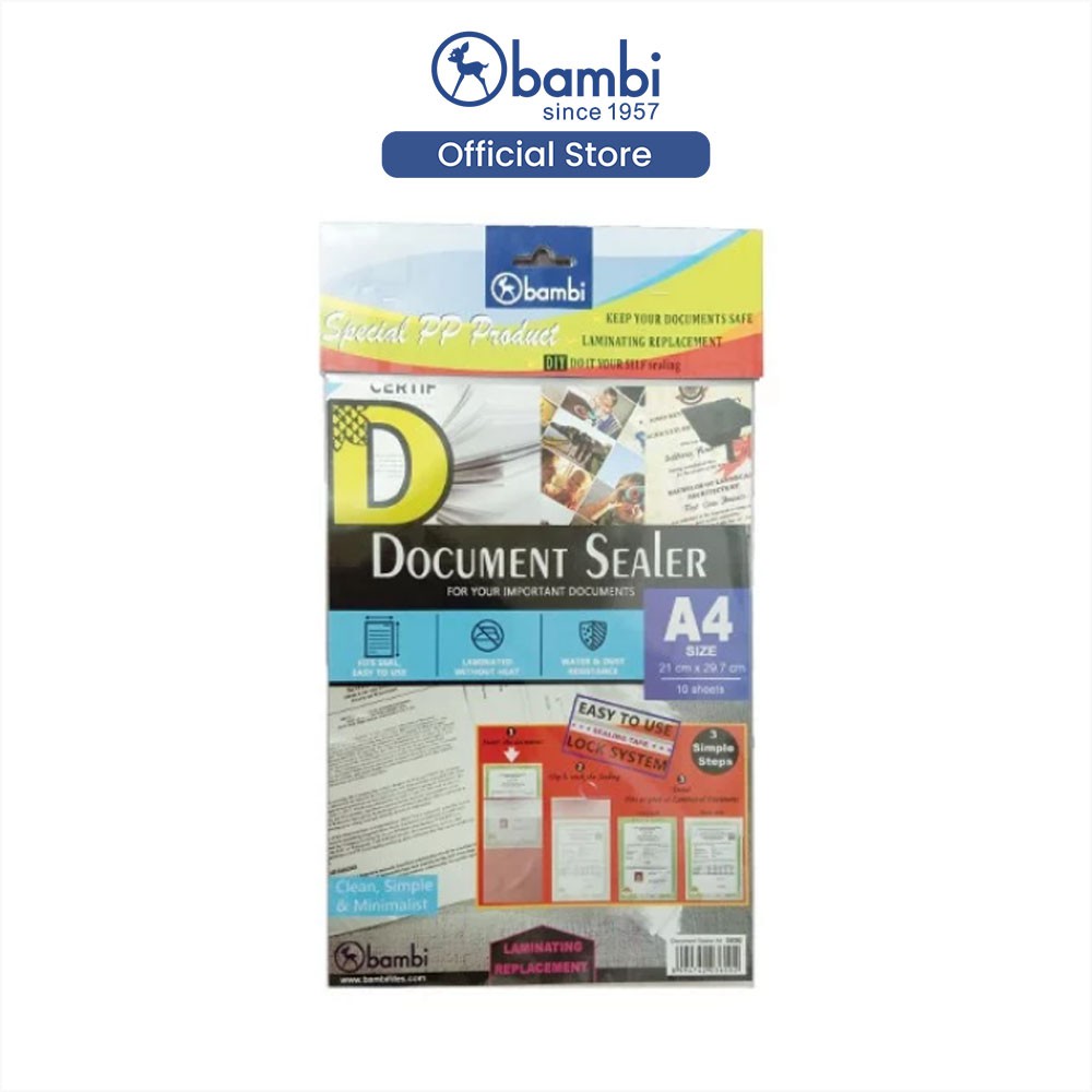 

Bambi Document Sealer A4 Tipe Laminating Dokumen Original