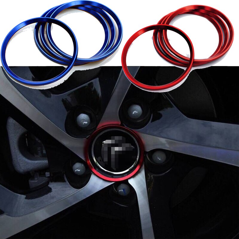 4pcs Stiker Lingkaran Roda Mobil Bahan Aluminum Alloy Untuk Citroen C3 C4 C5 C-Crosser DS5 e-Mehari C-Elysee C6 DS4