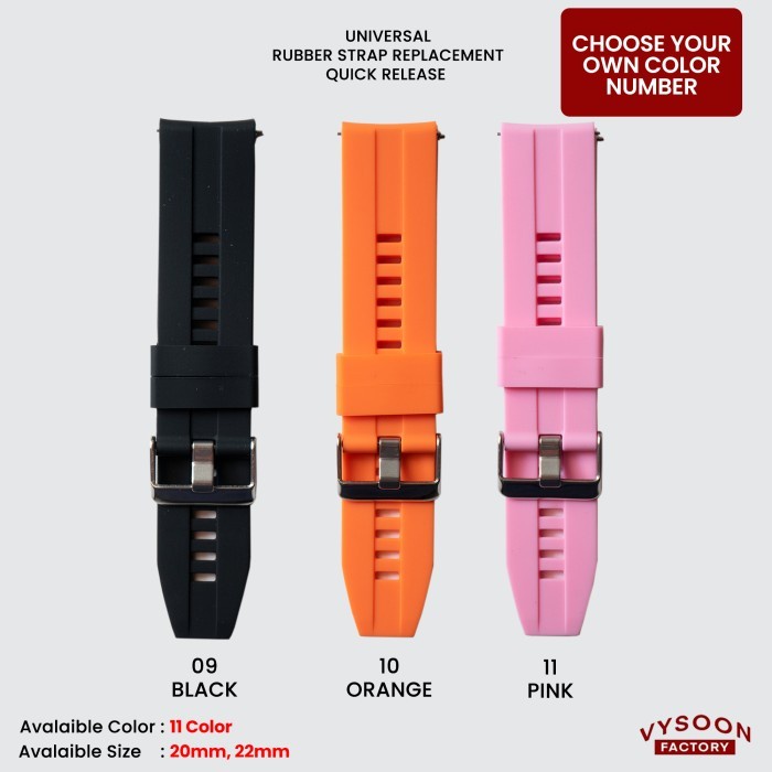 Strap Rubber Tali Karet Jam Tangan AC Garmin Venu Silicone 20mm 22mm