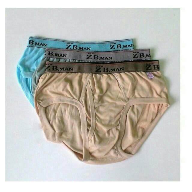 3 Pcs Celana Dalam ZB Man - Celana Dalam Pria Karet Boxer - Mix 3 Warna