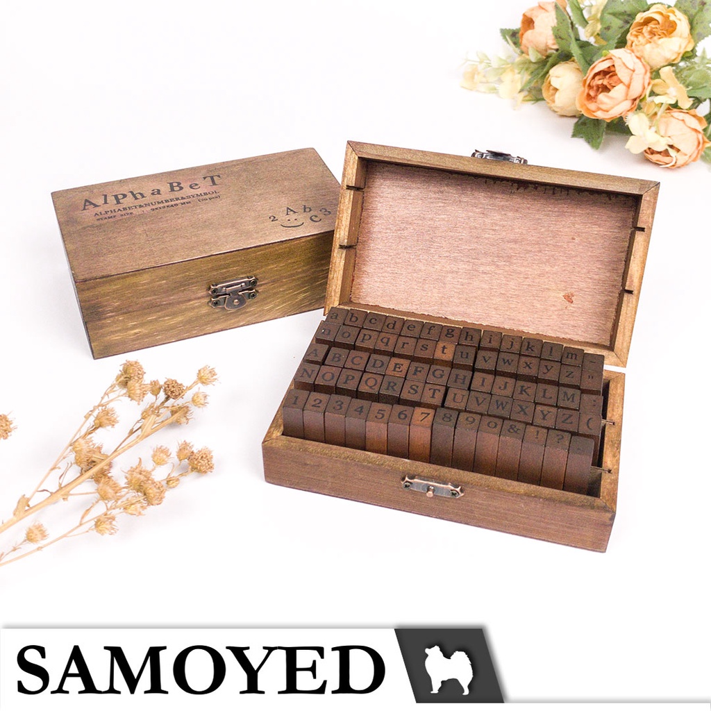 

Stempel / Cap Huruf / Alfabet / Angka / Nomor / Simbol / Vintage Letter / Alphabet / Number / Symbol Stamp Set Samoyed STM-AN70