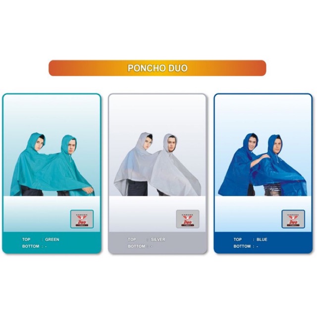 Jas Hujan Dewasa Double Ponco Dua Kepala 2 in 1 Double Ponco Twin Scothlight