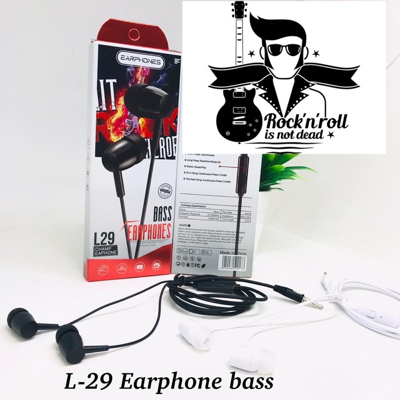 PROMO HANDSFREE L29 ORIGINAL SOUND REAL PUREBASS UNIVERSAL FOR ALL SMARTPHONE MUSIC ASIK GUYS