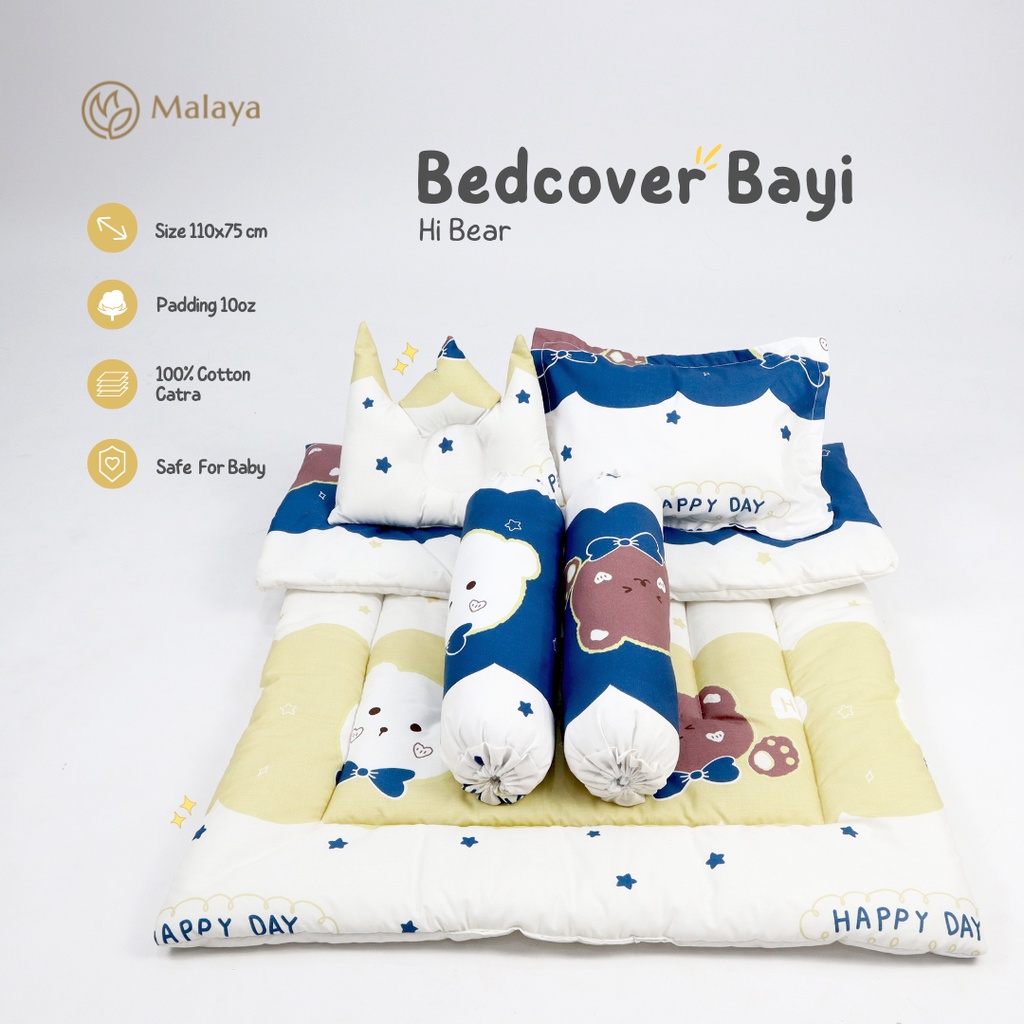 MALAYA - Bedcover Bayi dan Bantal Guling | Katun Catra