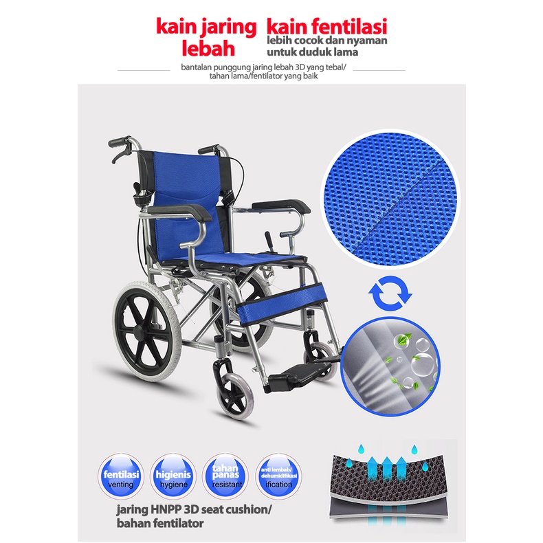 RK Living Kursi Roda Lipat Kursi Roda Berjalan Kursi Roda Standar Kursi Roda Aluminium Lipat