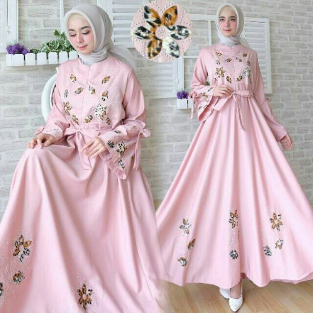 XC - Maxi Aulis Flower Mote / Gamis Aulia / Gamis Terlaris / Maxi Murah