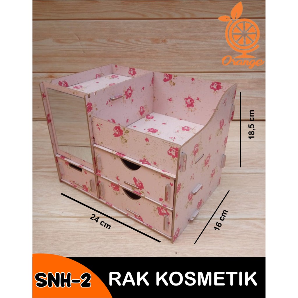 Rak Kosmetik Kaca rak penghemat tempat make up