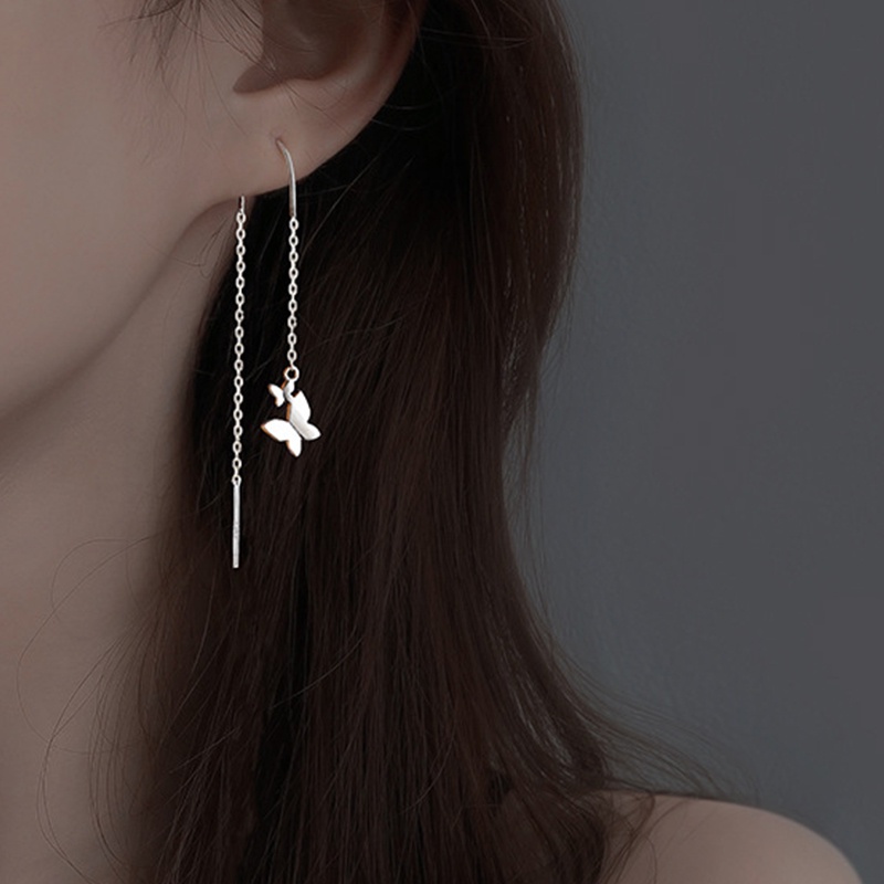 Anting Bentuk Lingkaran Geometris Butterfly Moon Star Gaya Korea Untuk Wanita