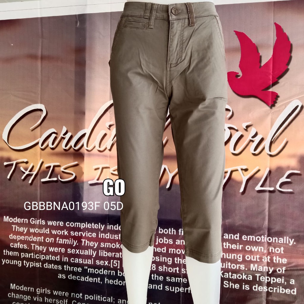 gof CARDINAL CELANA BAHAN 7/8 Pakaian Wanita Celana Katun Casual Original Cardinal