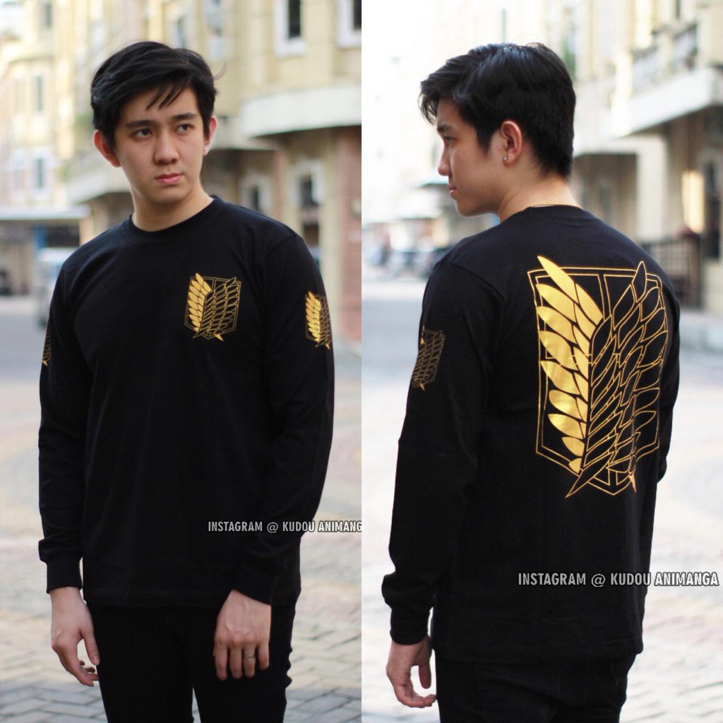 Longsleeve Anime SNK Attack On Titan Gold Premium Cotton