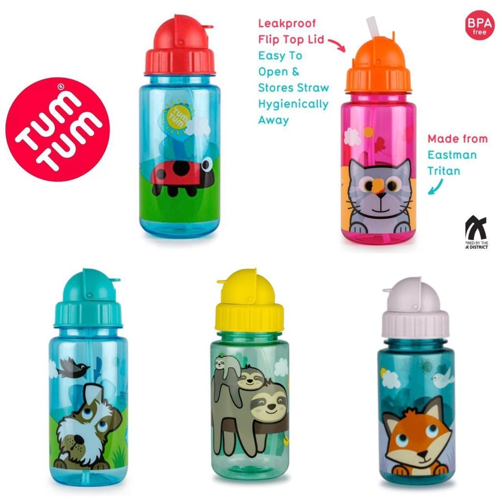 Tum Tum Flip Top Water Bottle - Botol Minum Anak 400ml