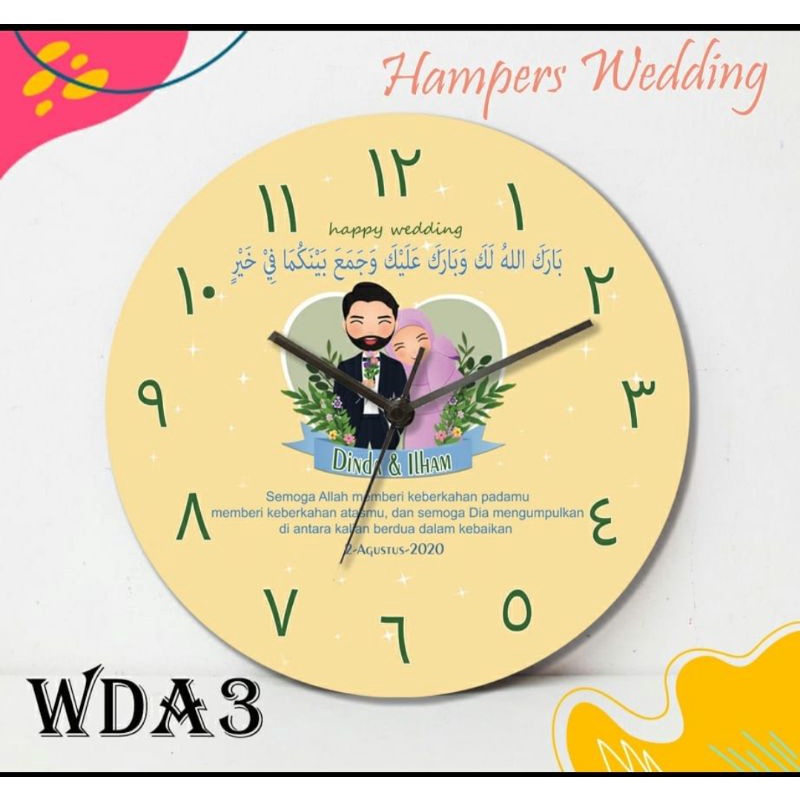 Jam Dinding Kado Pernikahan Hampers Paket Kado Pernikahan Souvenir Unik