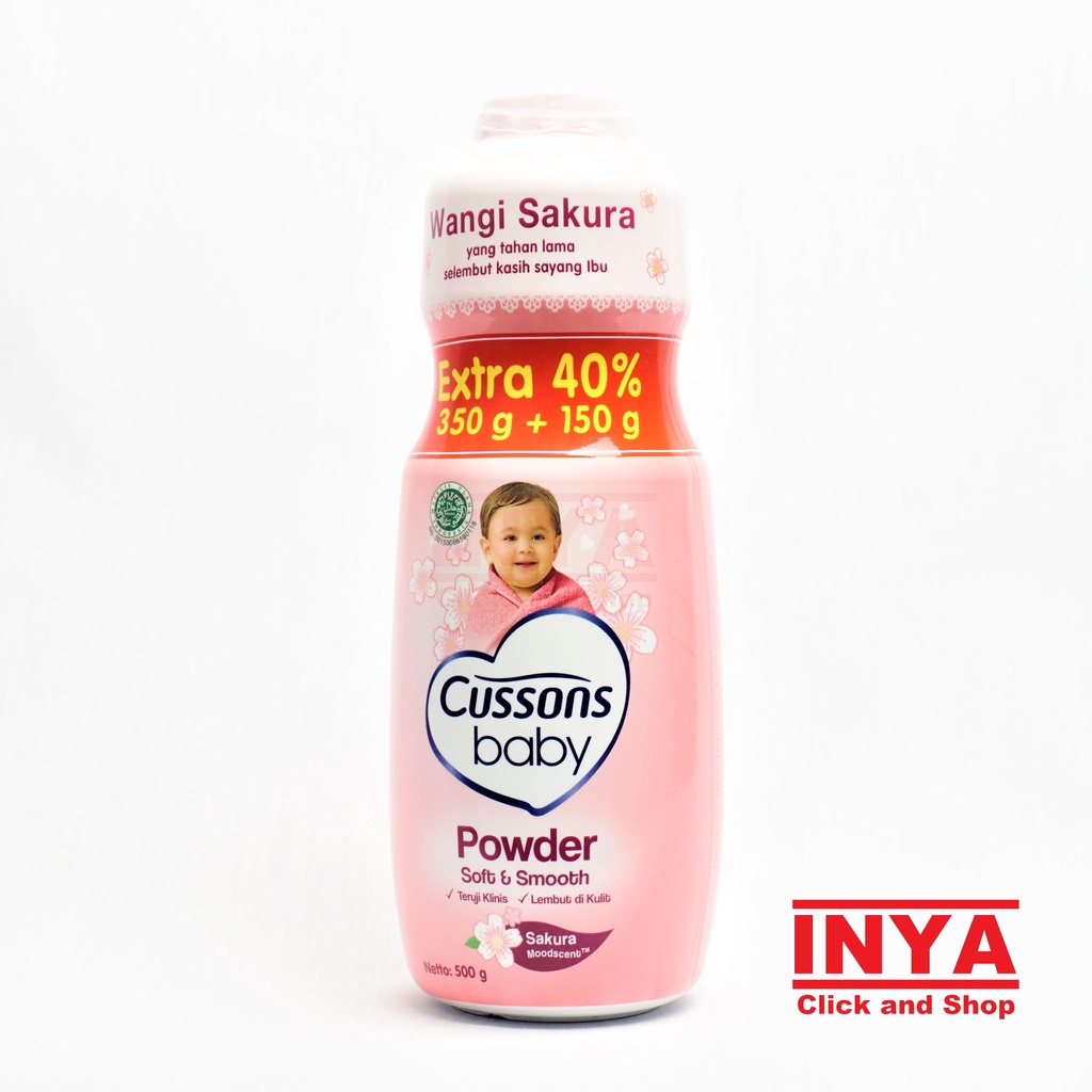 CUSSONS BABY POWDER SOFT AND SMOOTH SAKURA 350gr - Bedak Bayi