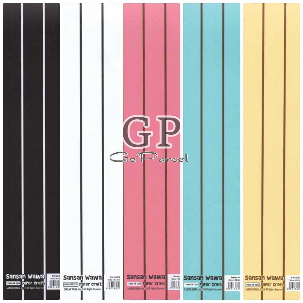 ( 5 Lembar ) SMALL LINE SANWA - KERTAS KADO STRIPES STRAIGHT - GIFT WRAPPING PAPER SANSAN WAWA