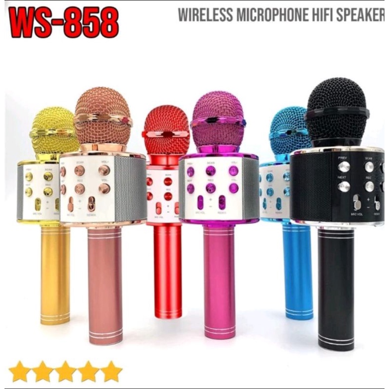 mic wireless mikrofon bluetooth ws858 mic