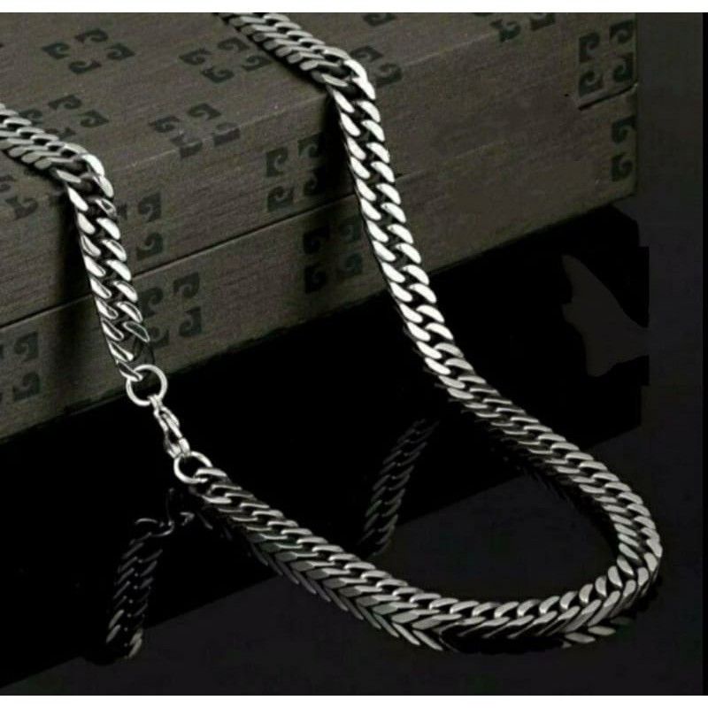 KALUNG RANTAI PADAT TITANIUM 70CM FASHION PRIA WANITA VIRAL BAGUS ANTI KARAT