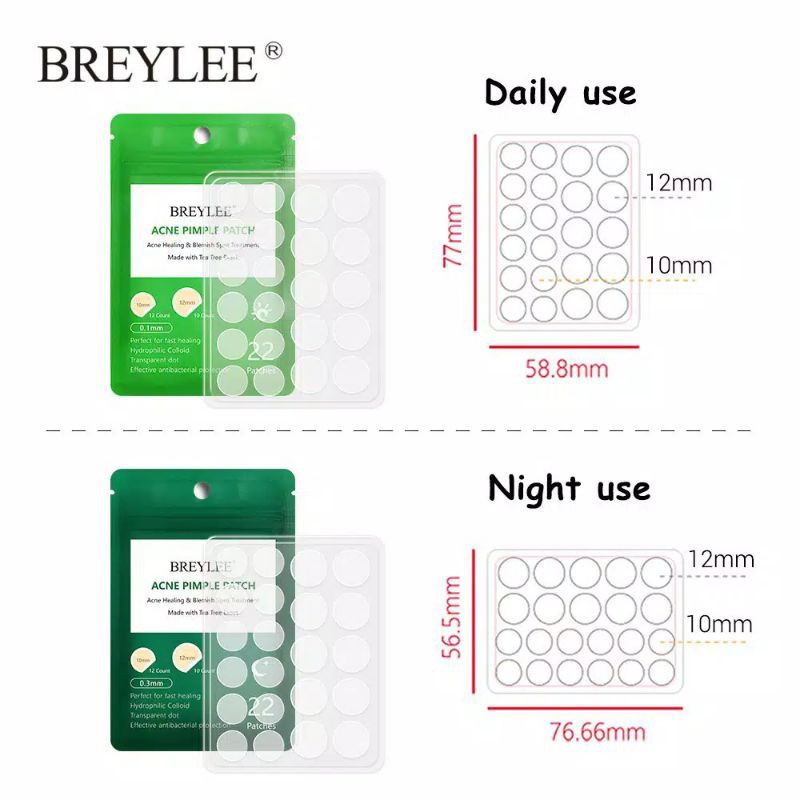 BREYLEE Acne Pimple Patch Day &amp; Night / BREYLEE Acne Patch Pimple Removal Penghilang Jerawat