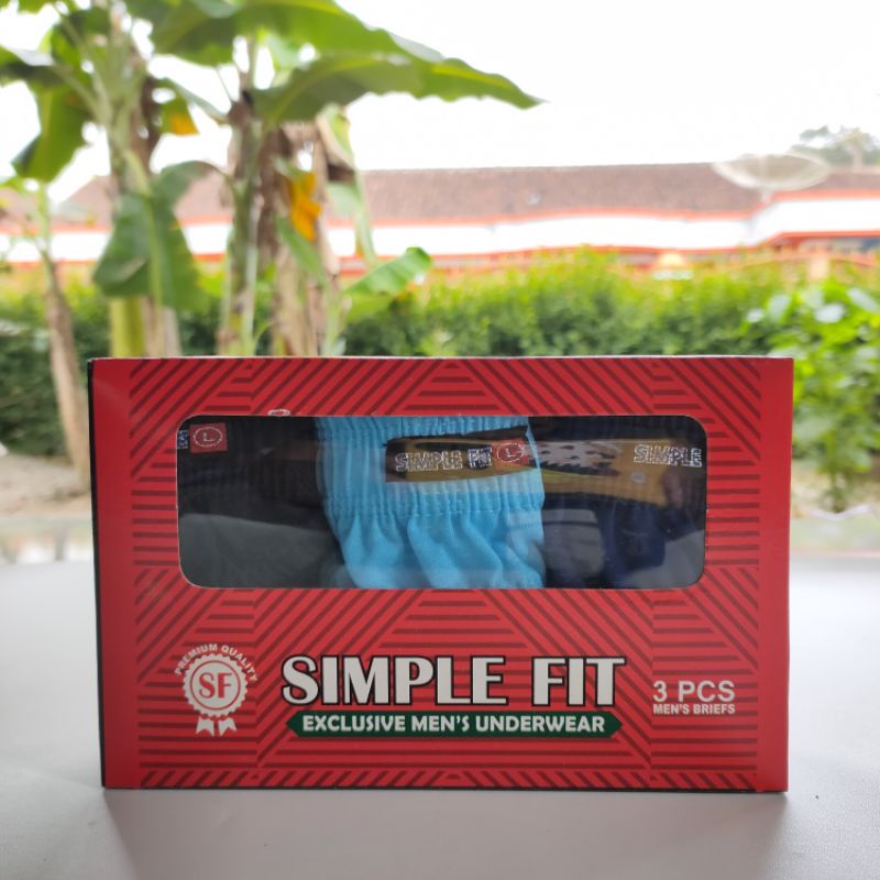 3 PCS CD Celana Dalam Pria Dewasa Simple Fit Murah