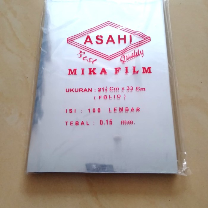 

Aman Mika Film Folio " Asahi " Tebal = 0,15 Mm / Murah Promo