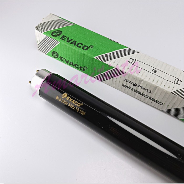 Lampu T8 ultraviolet EVACO 10 watt / lampu uang