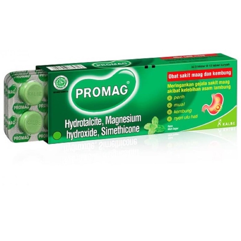 Promag Tablet Obat Maag Obat magh Promak Promaag Kembung 1 Strip