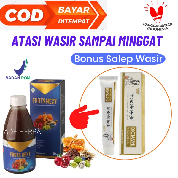 FRUTANEXT Mengatasi Gejala Wasir plus salep herbal Dictamni Ambeien FRUTA NEXT obat wasir ambeyen