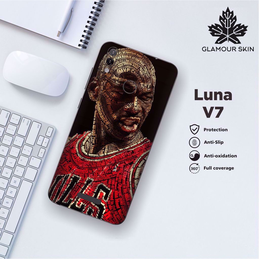 *(Dapat2PCS)* LUNA V57 Garskin Case/Stiker Protector Motif JORDAN