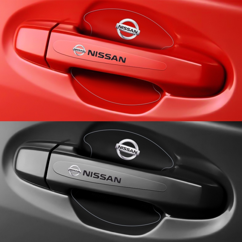 8pcs Film Vinyl Transparan Anti Gores Pelindung Handle Mobil Untuk Nissan Almera Note March Qashqai Juke X-trail