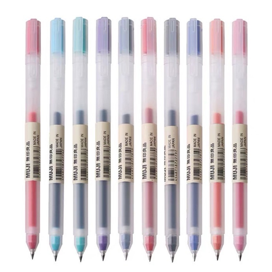 

Muji Cap Type Gel Ink Pen 0.38mm 0.5mm Pulpen Original Muji