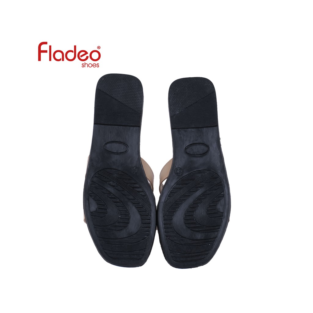 Fladeo E20/LDS257-2RA/Sandal Teplek H Square Wanita [ Flat Slippers Sandals ]-5