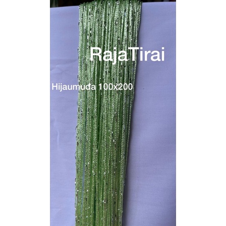 Tirai Gliter Hijau Muda /Tirai Dekorasi/Tirai Unik/Tirai Jendela/Tirai Pintu New Collection !!