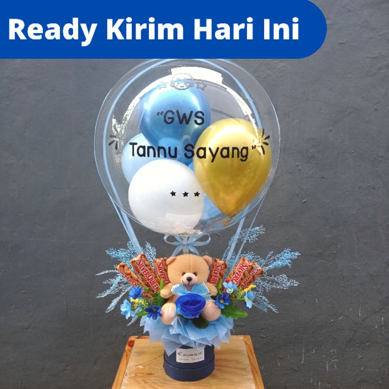 Buket Balon Coklat Silverqueen Boneka dan Bunga