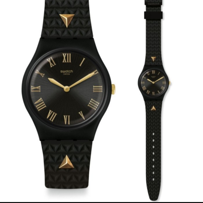Jam Tangan SWATCH GB324 Lancelot Hitam Original