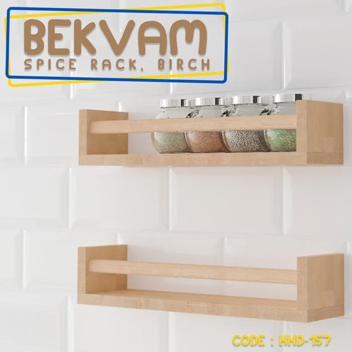 

BEKVAM SPICE RACKRAK DINDINGRAK DAPUR BUMBU KAYU BIRCH