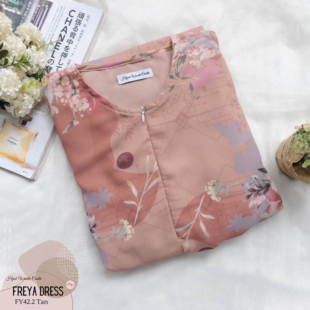 Hijabwanitacantik - Freya Dress | Dress Printing Exclusive | Gamis Pakaian Muslim-3
