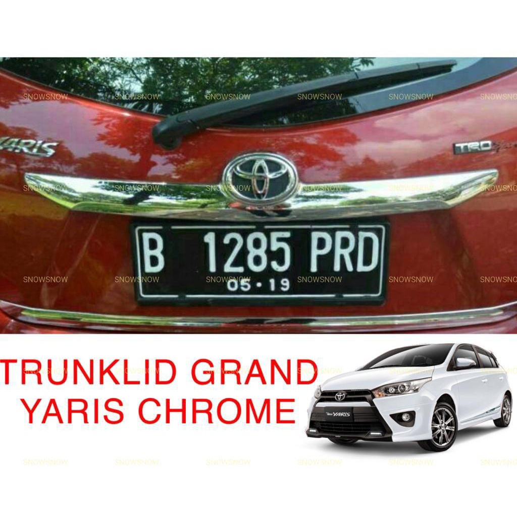 Trunk Lid Grand All New Yaris 2014 2017 List Bagasi Belakang Chrome