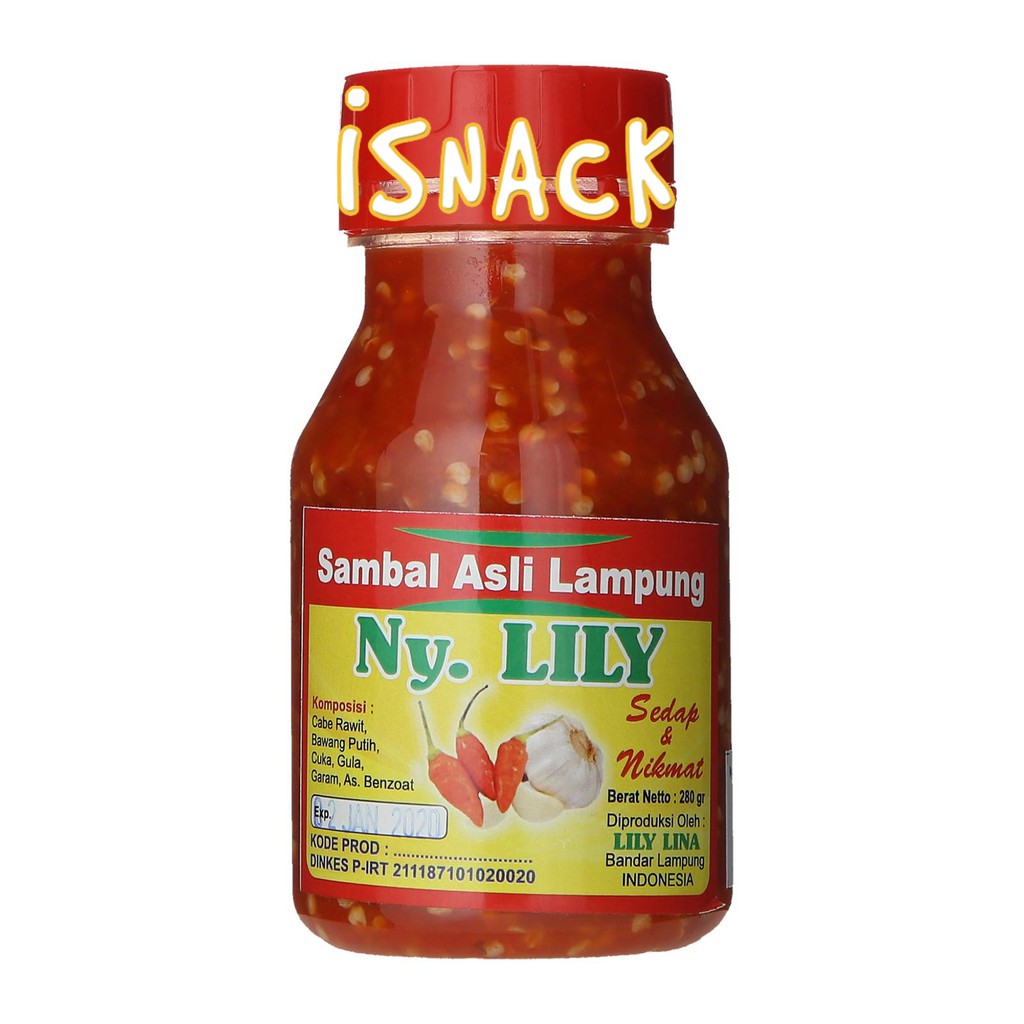 

Ny Lily Sambal Bawang Asli Lampung Botol 300g