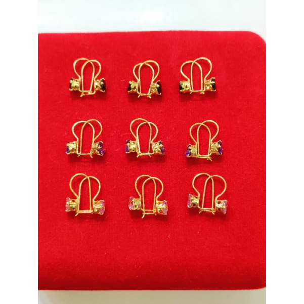 ANTING DESI MATA WARNA 0,5 GR PERAK 925 LAPIS EMAS 24K