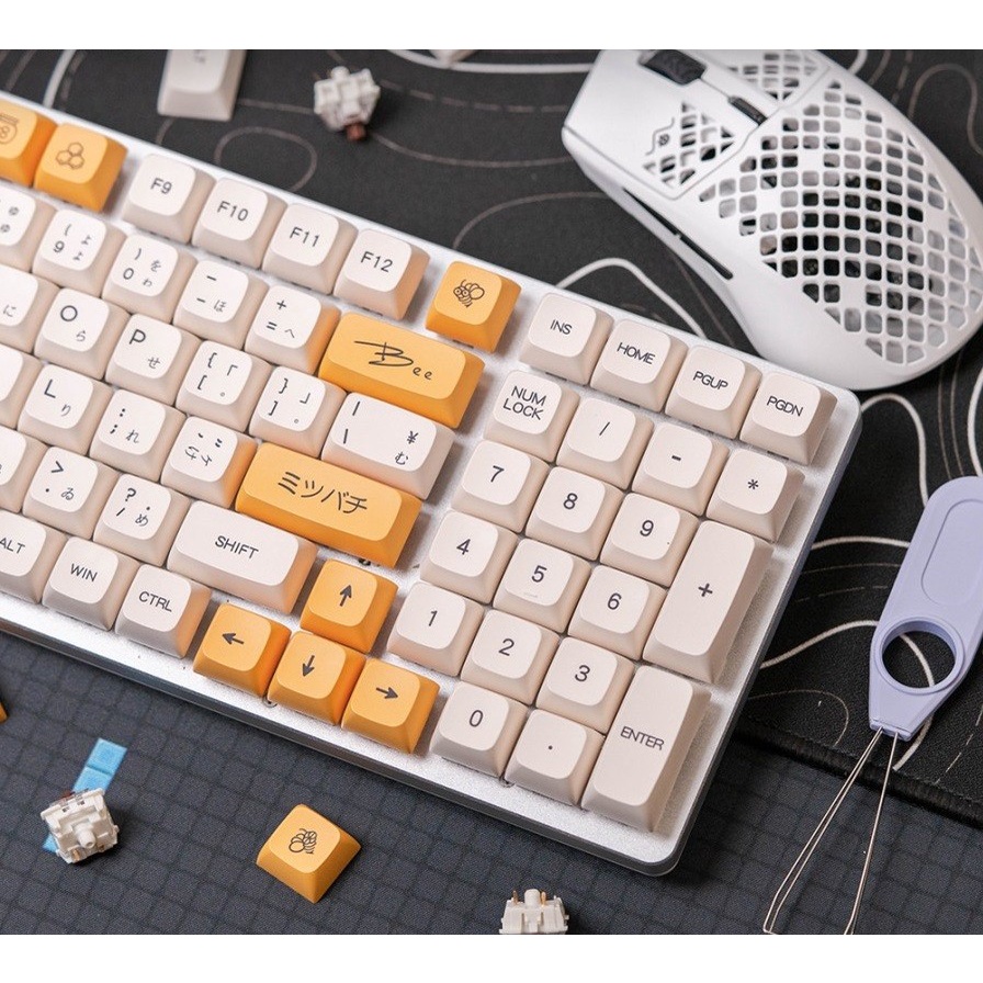 Yiqi Honey Milk Japanese PBT Dye-sub Keycaps 140 set XDA Profile