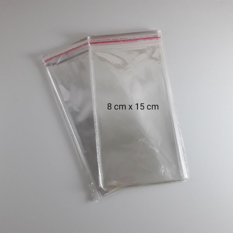 Plastik OPP Seal / Plastik Souvenir, Undangan, Makanan Uk 8 x 15 cm (100 lembar)