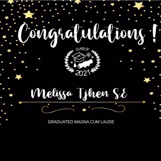 Helnan_Store | Custom Backdrop Banner Graduation Congratulation Spanduk Wisuda