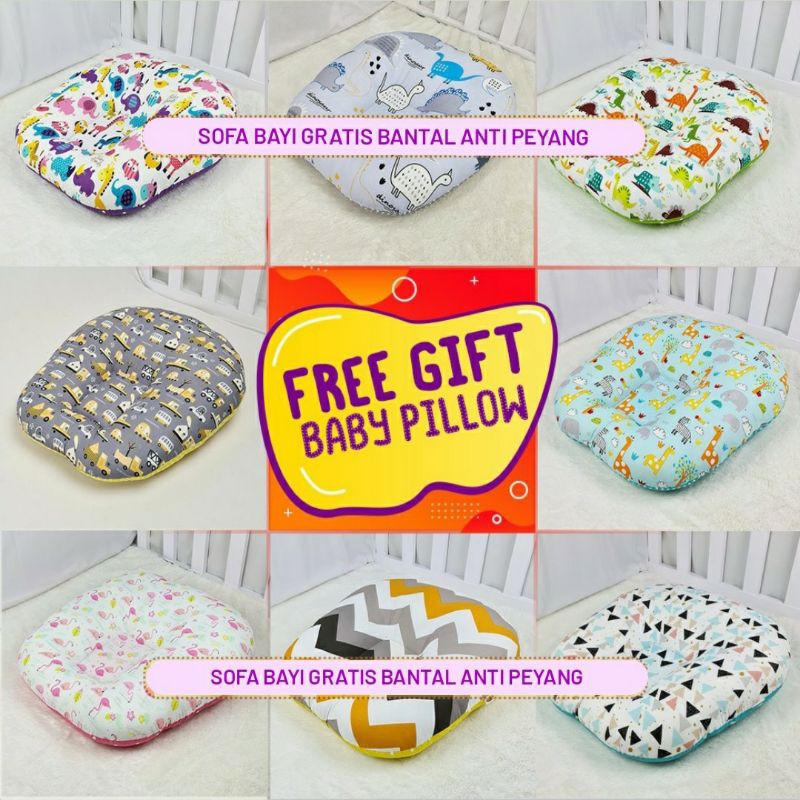 Sofa Bayi Multifungsi / Kasur Bayi Empuk GRATIS Bantal Anti Peyang