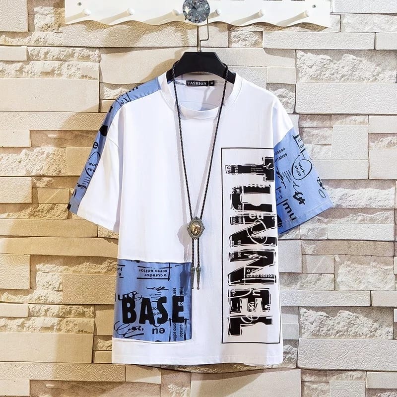 TOTOTAshop. Baju fashion pria TUNNEL AO,Lengan pendek,Bahan babyterry premium.Motif sablon halus.