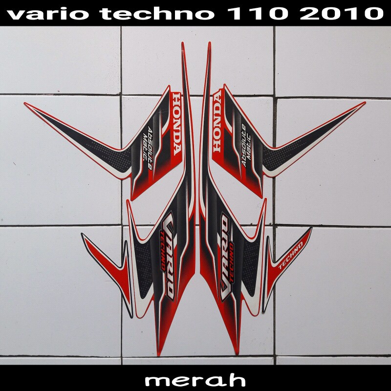 stiker motor vario techno 110 2010 merah