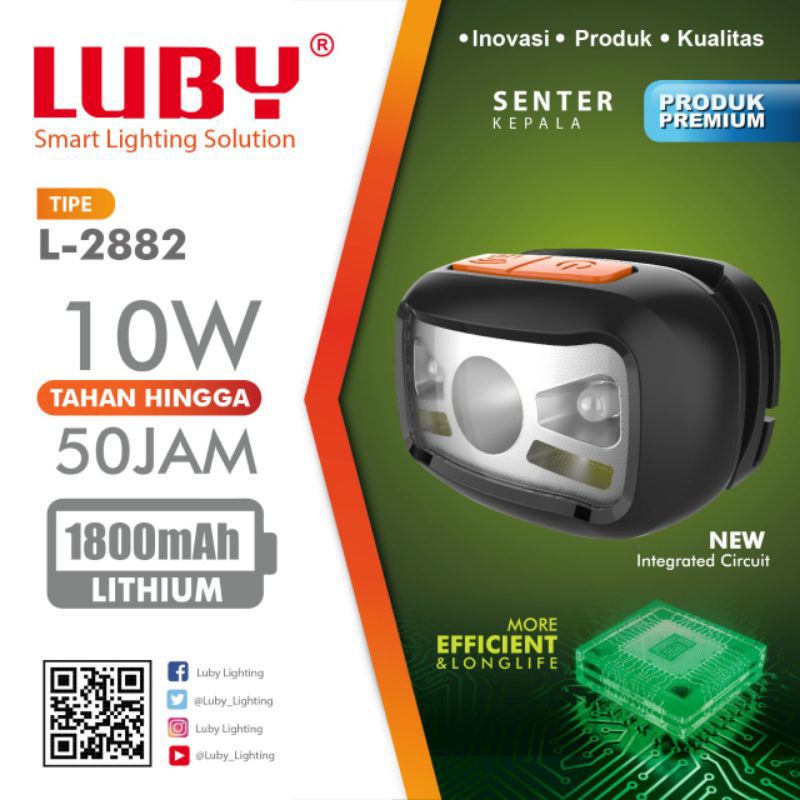 Senter Kepala 10Watt Luby L-2882